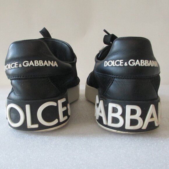 🌷DOLCE & GABBANA "PORTOFINO" SNEAKERS IN NAPPA LEATHER AND MESH - Picture 7 of 16